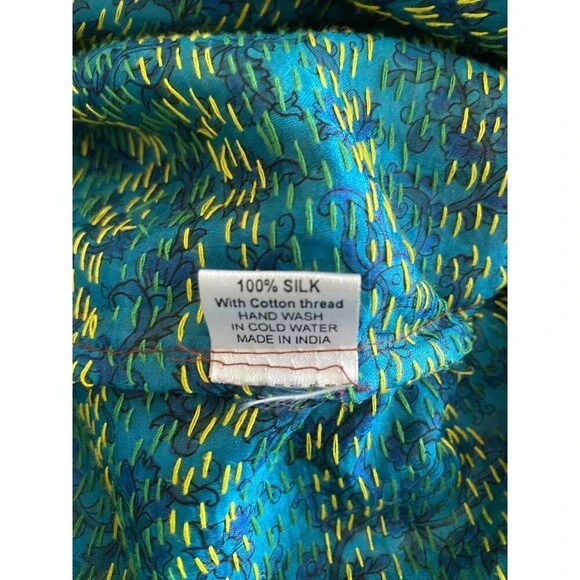 100% Silk Art Deco Embroidered Cardigan Short Sleeve - Picture 7 of 10